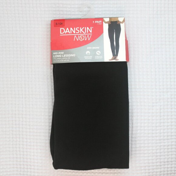 NWT Danskin Now Cotton Mid-Rise Stretchy Moisture-Wicking Long Legging Small - Picture 1 of 4